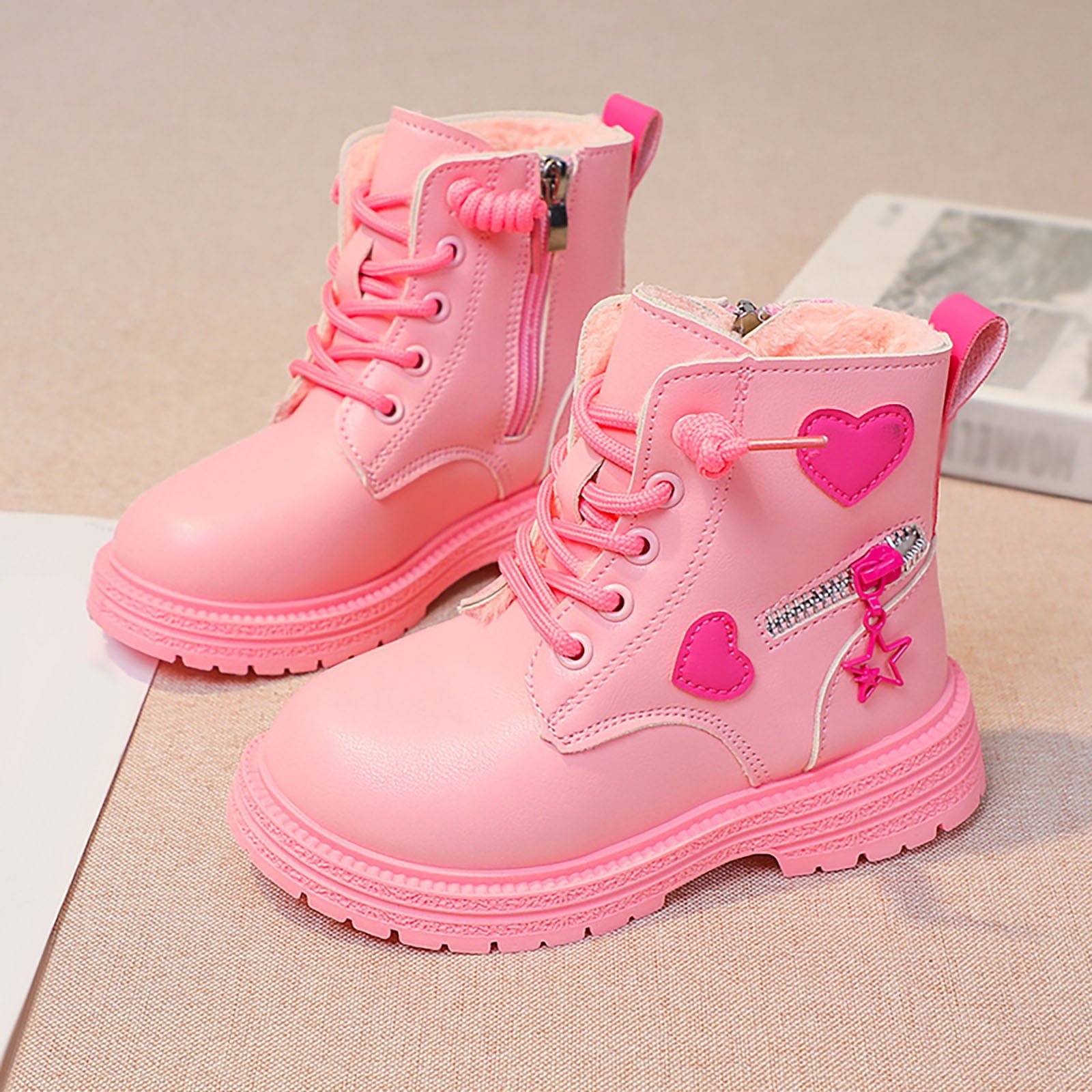 Bottes ROSE Fille motif Uni Fermeture éclair LOVELY SKULL