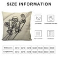 thumbnail image 5 of MLJA Throw Pillows Cover Winter Ski Snowboard Board Sketch Sports Recreation Drawing Equipment Extreme Snow Jumping Cushion Case for Fall Home Decor, 5 of 5