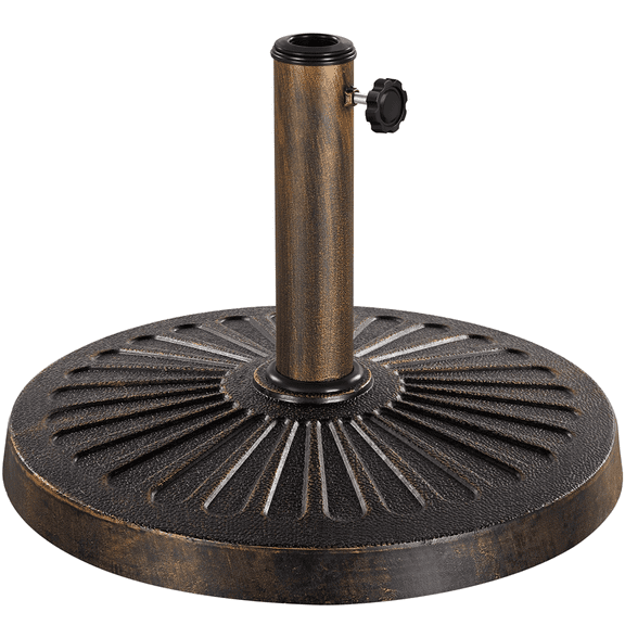 Renwick 27 lbs Bronze Round Resin and Iron Patio Umbrella Base