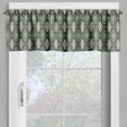 thumbnail image 4 of Ambesonne Modern Boho Valance & Curtain, Floral Heart Design, 55"x45", Dark Sepia Green Eggshell, 4 of 7