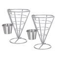 thumbnail image 4 of BESTONZON 2 Soportes para Papas Fritas Clásicos con Cono y Vaso para Salsas, Exhibidor de Alimentos, Ideal para Cocina, Restaurante o Buffet, 4 of 7