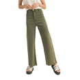 thumbnail image 2 of Miou Muse - Straight Wide Leg Denim Pants - MMP623, 2 of 10
