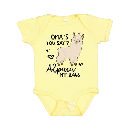 

Inktastic Oma s You Say Alpaca My Bags Gift Baby Boy or Baby Girl Bodysuit