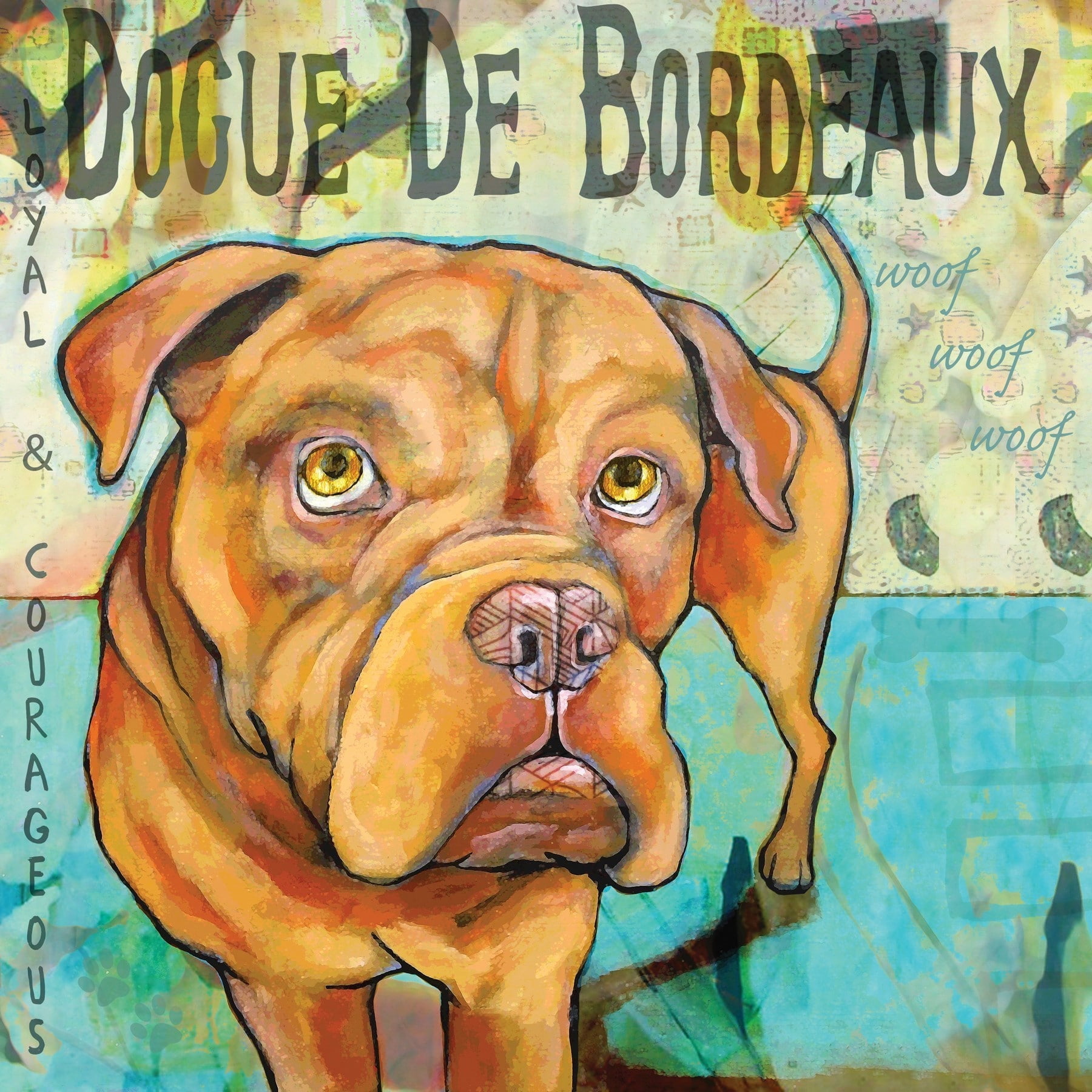 Marmont Hill "Dogue De Bordeaux II" by Stephanie Gerace Painting Print on Wrapped Canvas