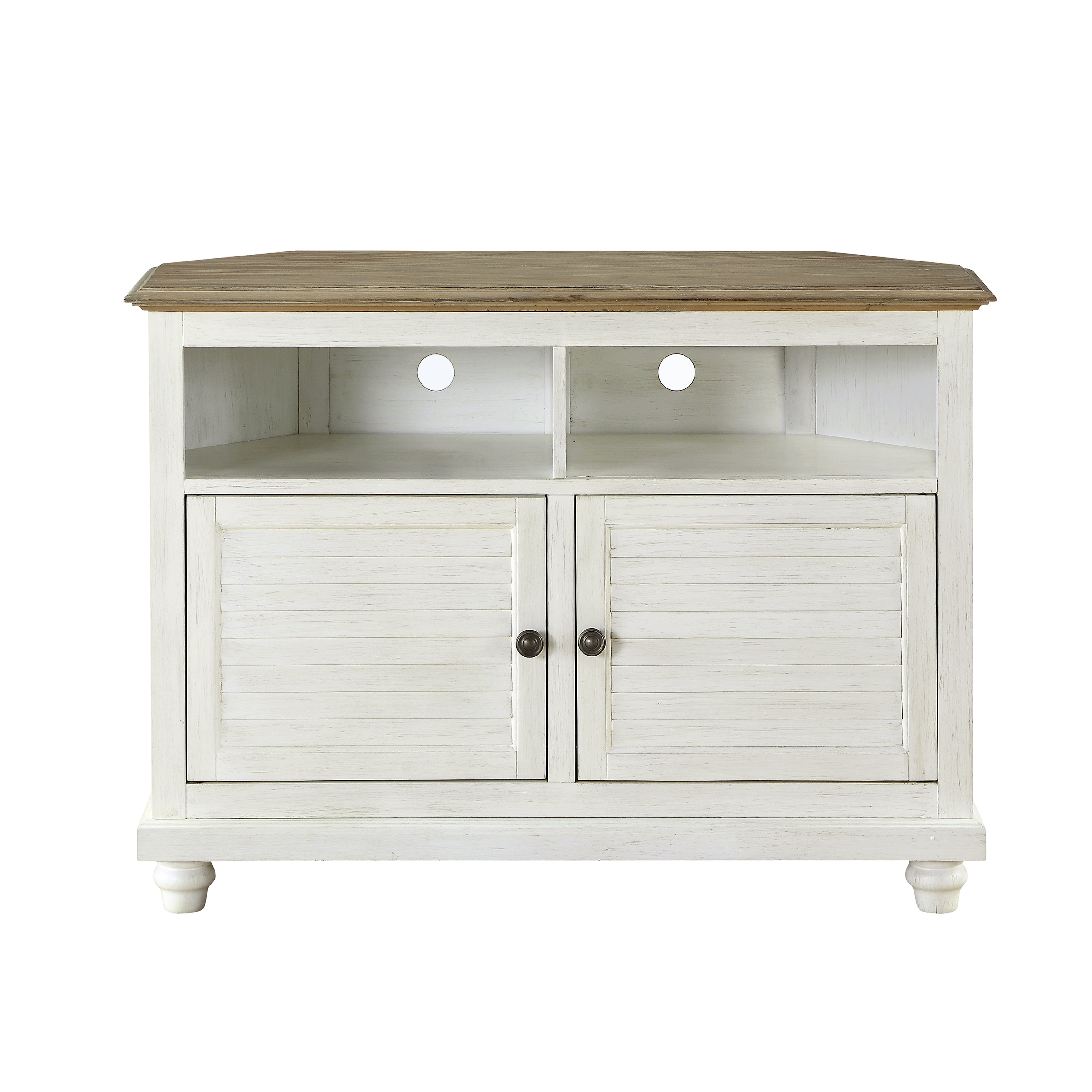 TwoTone Corner TV Stand