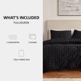 thumbnail image 2 of Mainstays Full/Queen Comforter Set, All-Season, 3-Piece, Black Puffy Seersucker, 2 of 10