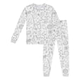 thumbnail image 1 of TBWNWG Pyjama Confortable pour Enfants Ensemble de Pyjama d'Halloween Manches Longues Col Rond Vêtements de Détente Confortables pour Filles et Garçons avec Imprimé DIY Rayures, Taille 8-9 Ans, 1 of 4