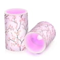 thumbnail image 2 of Simple Cherry Blossom Flickering Flameless Candles Battery Operated with Remote Timer LED Pillar Candles Set of 2, 2 of 7