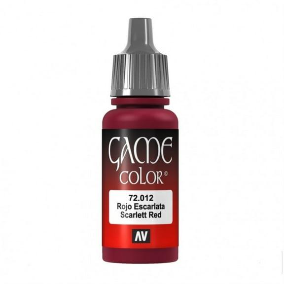 GC48: Scar Red Vallejo Game Color Scarlett Paint, 17ml Acrylicos