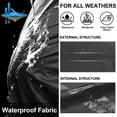 thumbnail image 5 of liyiyiyia Men's Rain Pants Waterproof Rain Over Pants Windproof Hiking Pant with Zipper Pockets Lightweight Outdoor Trousers, 5 of 7
