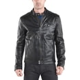 thumbnail image 2 of Men Leather Jacket New 100% Genuine Soft Lambskin Slim Biker Bomber Coat A181, 2 of 4