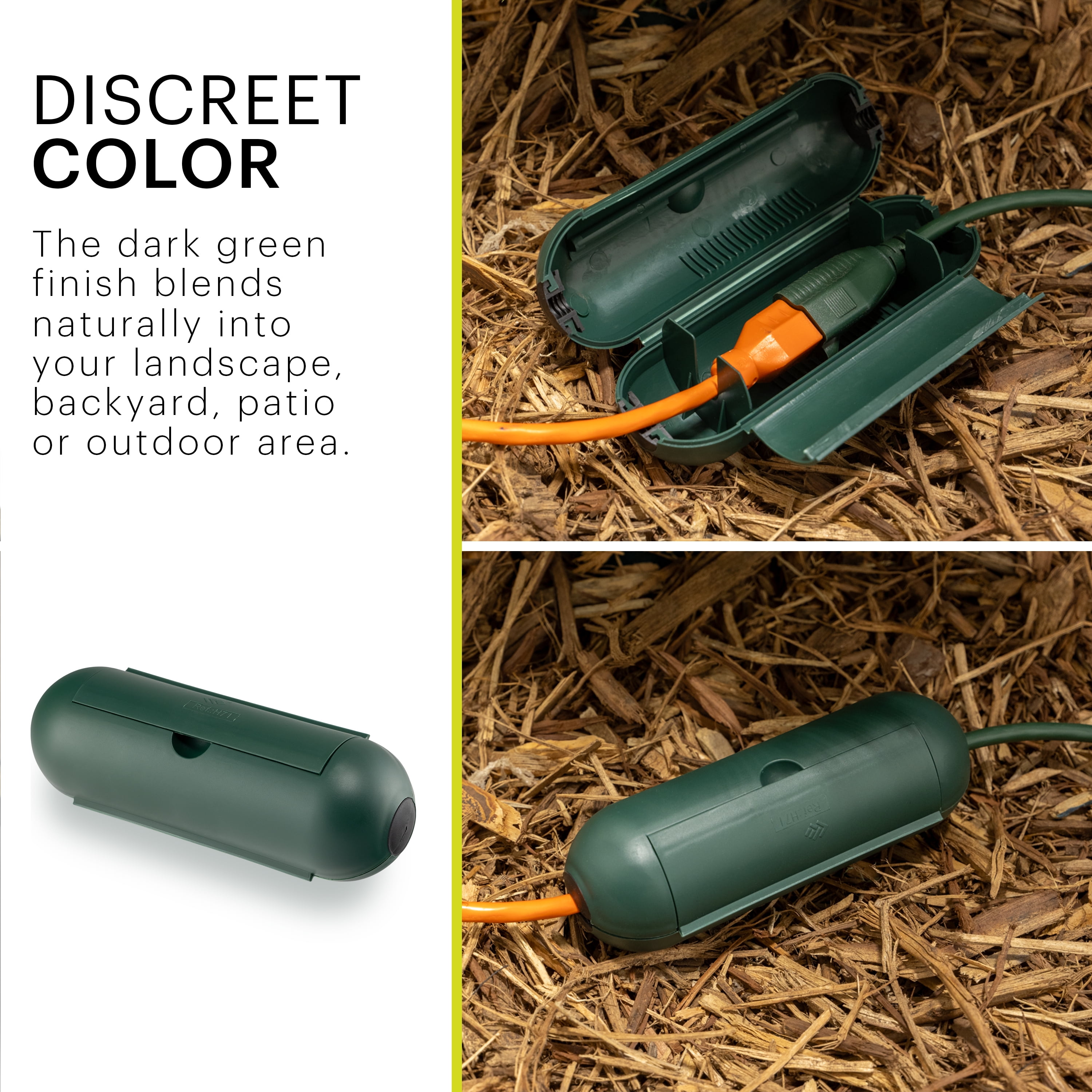 Power Gear Outdoor Cord Cover, Green, Plastic