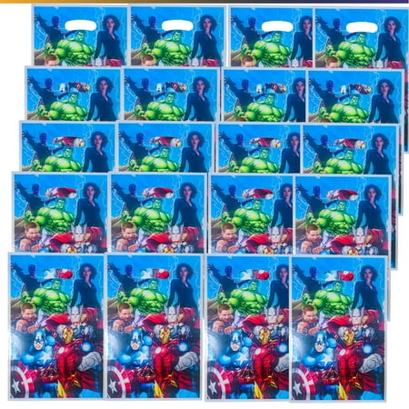 Avengers Goodie Bag Candy Treat Birthday Gift Bags Party Favors Handles Snack Supplies