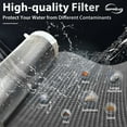 thumbnail image 2 of iSpring WSP2PK15 Reusable Whole House Spin Down Sediment Water Filters, Twin Pack with 100 Microns and 50 Microns Filter Sizes, Clear Housing, Lead-Free Brass, 2 of 9