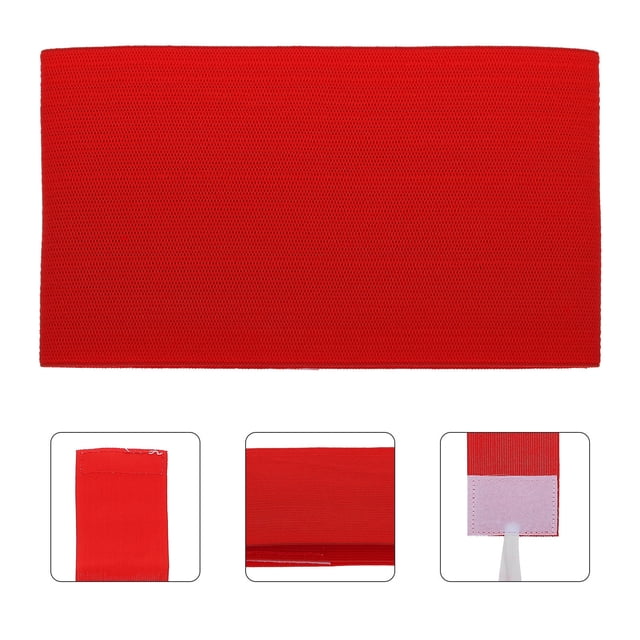YOSADIER 4 Pcs Brassards de Capitaine de Soccer Élastiques Rouges avec Impression Claire pour Sports