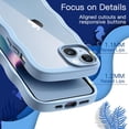 thumbnail image 5 of JETech Cute Case for iPhone 14 6.1-Inch, Wave Frame Curly Shape Shockproof Phone Cover for Women and Girls, Clear Hard PC Back (Blue), 5 of 7