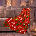 thumbnail image 6 of Festive Holiday Candy Decorations Christmas Red Pattern, Festive Holiday Scene, Warm Flannel Blanket for Living Room and Reading Nook, Art Lovers Christmas Gift, Festive Home Decor, 6 of 9