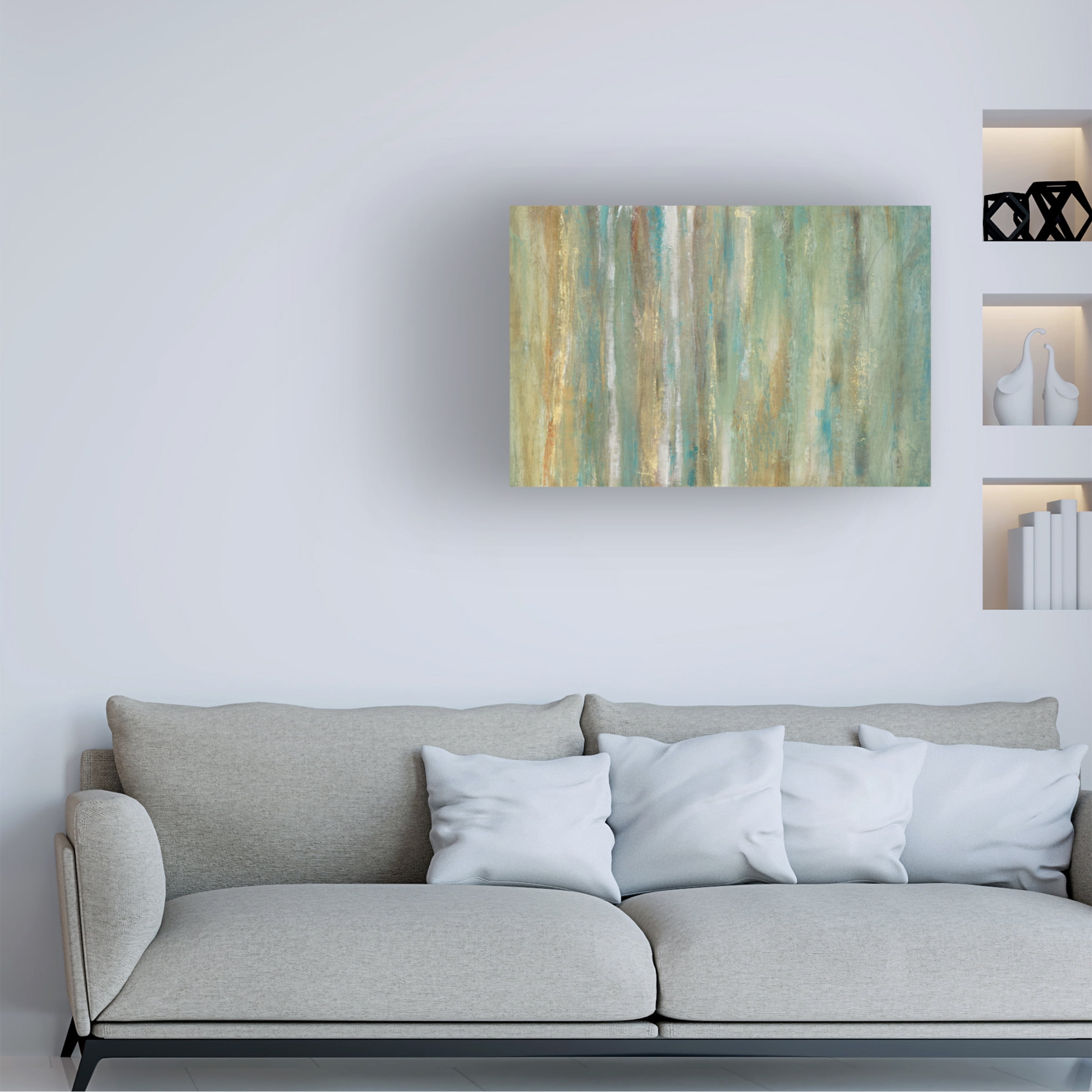Tim OToole 'Vertical Flow II' Canvas Art