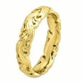 thumbnail image 3 of Sterling Silver Gold-Plated Carved Band, 3 of 8