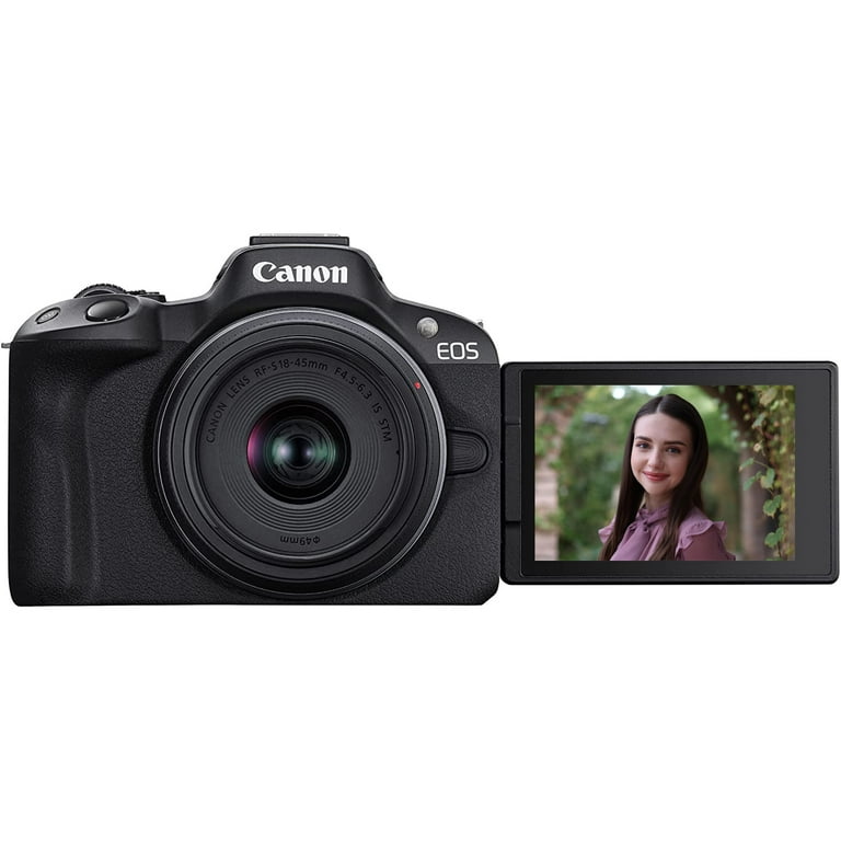 Canon EOS R50 Mirrorless Camera with 18-45mm Lens, Deco Gear Canon EOS R50 Mirrorless Camera with 18-45mm Lens, Deco Gear