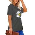 thumbnail image 6 of XCHQRTI Plus Size Daisy Women Tshirt Graphic Oversized Tees Short Sleeve Casual Tee, 6 of 7