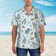 thumbnail image 2 of Fotbe Winter Wonderland Light Blue Camisa Hawaiana para Hombre Unisex – Camisa Casual de Verano con Botones de Manga Corta de Algodón y Lino,XX-Large, 2 of 7
