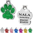 thumbnail image 3 of Pet Safety Laser Engraved Stainless Steel Id Tags, Personalized Pet Id Tags for Small Medium Pets, Custom Text High Quality Material, Cute Paw Shaped Design (27X29Mm), 3 of 5