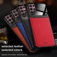 thumbnail image 4 of ROBINSON Leather case back cover Protective Cover Phone Case Glass Back Shell For Samsung Galaxy S22 Ultra (Red), 4 of 9