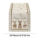 thumbnail image 3 of Mantel con temática de conejos, rábanos y huevos | Bandera de mesa estampada de lino | Decoración de Pascua para restaurante | 4 tamaños disponibles, 3 of 6