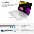 thumbnail image 3 of HP 14" FHD Pavilion x360 2-in-1 Convertible Laptop, Intel Core i5-1235U, 32GB RAM, 1TB SSD, Natural Silver, Fingerprint Reader, Windows 11 Home + Mazepoly Accessories, 3 of 5