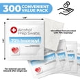 thumbnail image 3 of Sterile Alcohol Prep Pads, 300 Count, 70% Isopropyl Wipes Individually Wrapped, 3 of 6