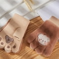 thumbnail image 4 of Guantes de invierno para mujer, manoplas con pantalla táctil, guantes de medio dedo con pata de oso de dibujos animados, 4 of 5