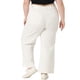 thumbnail image 4 of GRACE & GRANDEUR Pantalones de mezclilla de mujer talla grande de pierna ancha, cintura alta, palazzo desgastado, jeans de moda casual con bolsillos 4X blancos, 4 of 7