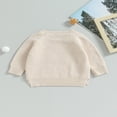 thumbnail image 3 of Baby Girl Boy Knit Pullover Sweater Fall Winter Warm Sweatshirt Tops with Pocket, 3 of 6