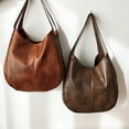 thumbnail image 4 of Yesbay Vintage Women Large Capacity Faux Leather Tote Shoulder Hobo Bag,Khaki, 4 of 8
