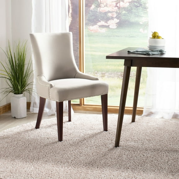 SAFAVIEH Becca Transitional Style Glam Upholstered Dining Chair (22 in. W x 24.8 in. D x 36.4 in. H)