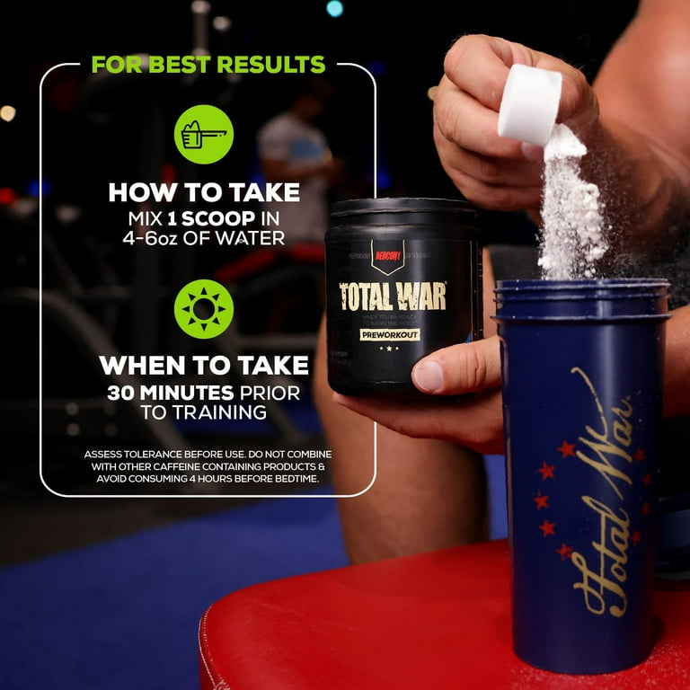 Redcon1 Total War Pre Workout Powder, Sour Gummy Bear Flavor, Beta