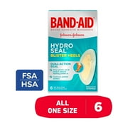 Band-Aid Brand Hydro Seal Hydrocolloid Gel Heel Bandages, 6 Ct
