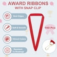 thumbnail image 3 of Uxcell Award Neck Ribbons with Snap Clips, Polyester Medal Lanyards for Competitions Achievement Red, 3 of 7