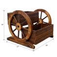 thumbnail image 5 of Farmhouse Décor Wooden Wagon Planter Box Outdoor 2-Tier Planter Courtyards Balconies Patios Weather-Resistant Easy Assembly & Garden Décor, 5 of 8