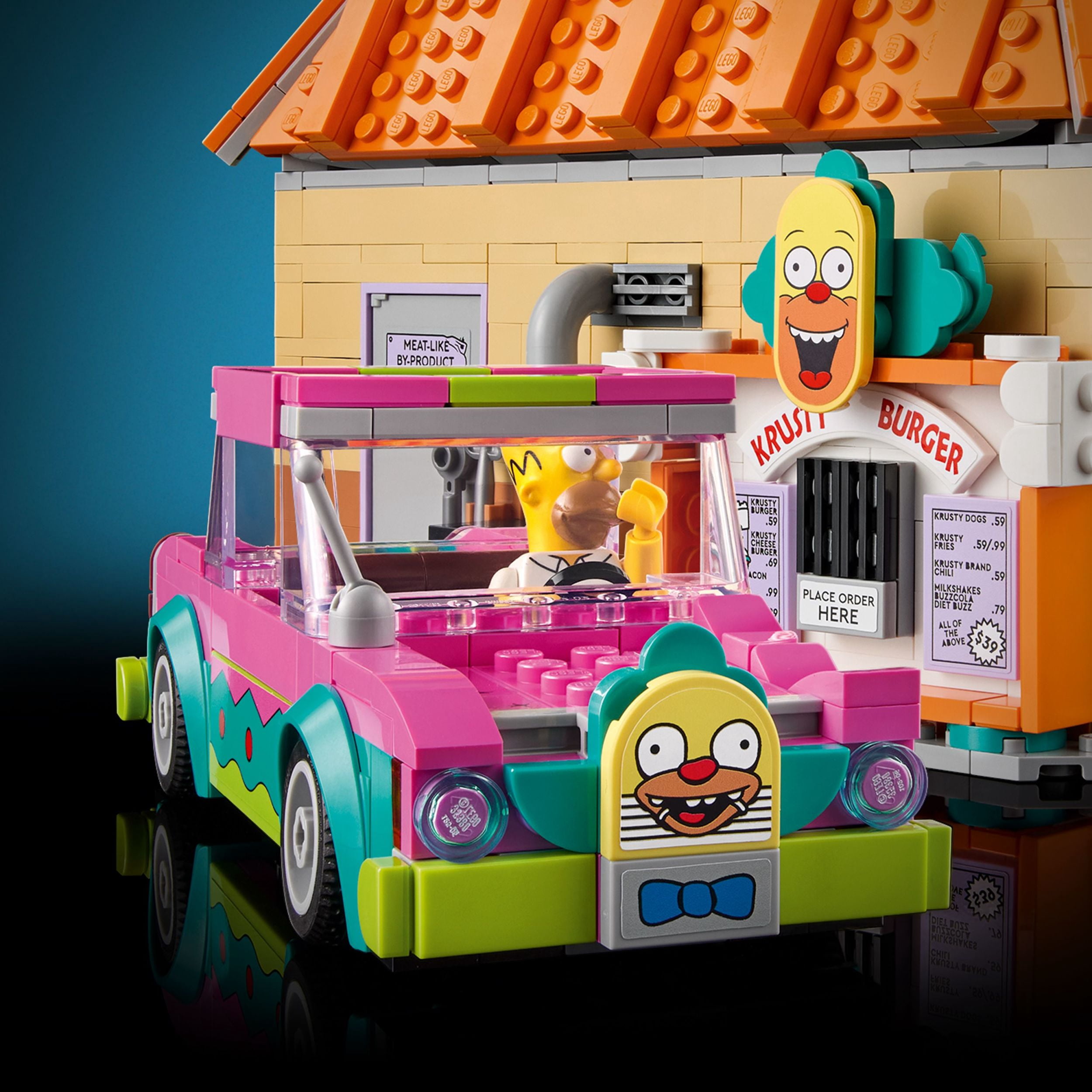 LEGO Icons The Simpsons : Krusty Burger, Ensemble de Construction pour Adultes 10352