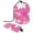 Multicolor, variant on PhooArto Drawstring Cosmetic Bag, Barrel Shaped Portable Travel Makeup Bags, Pink Fruit Cherry Pattern Large Capacity Waterproof Multifunctional Bucket Toiletry Bag