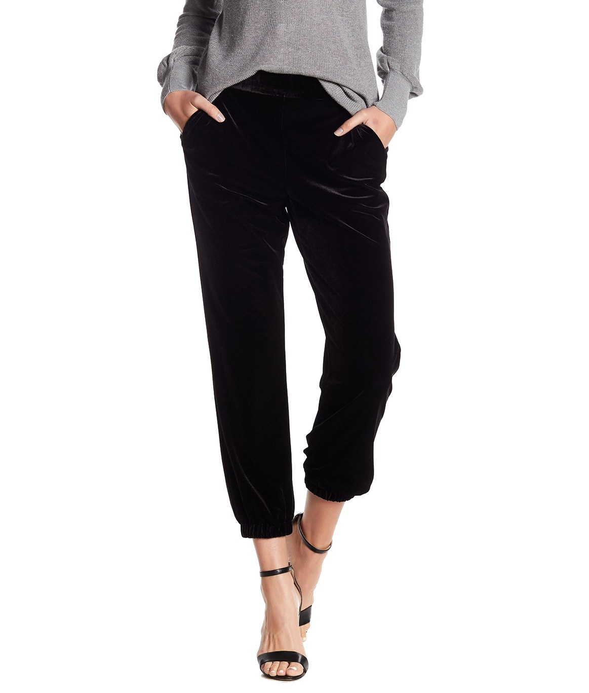 1.STATE - 1. State NEW Black Womens Size XS Stretch Pull-On Velour Jogger Pants - Walmart.com