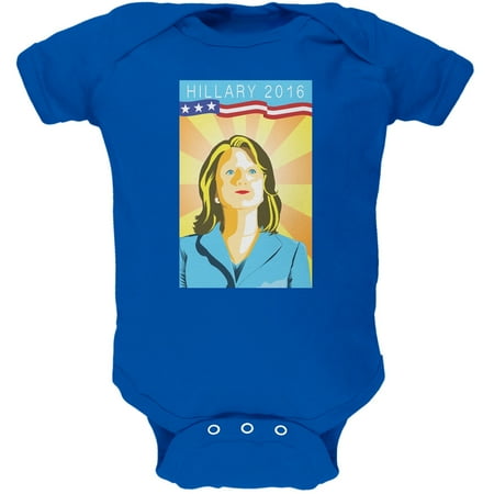 Election Hillary Clinton Poster Royal Soft Baby One Piece