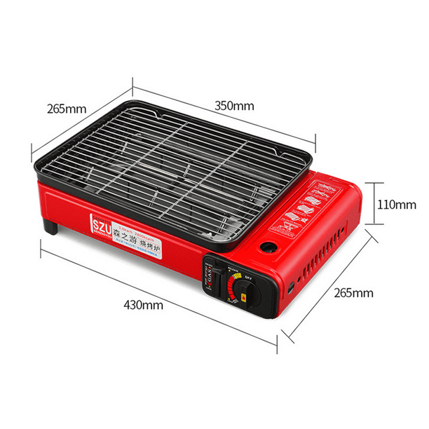 slette Begivenhed Dronning 3000W Stainless Steel Smokeless BBQ Grill Gas Stove Portable Outdoor Home  Picnic,Hot pot function - Walmart.com