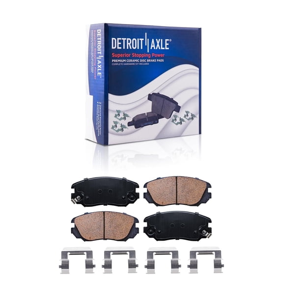 Detroit Axle - Front Brake Pads for Chevy Equinox Impala Malibu Limited GMC Terrain Buick Allure LaCrosse Cascada Regal, Ceramic Brake Pads w/Hardware Replacement