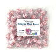 YANKEETRADERS Hard Candy Peppermint Striped Balls - 2 lbs.