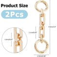 thumbnail image 2 of Hobbspring 2Pcs 3.9 Inch Purse Strap Extender Women Bag Extender Chain with Clasps Short Decorative Purse Chain Bag Replacement Chain Accessoies for Handbags Shoulder Bag Purses, 2 of 9