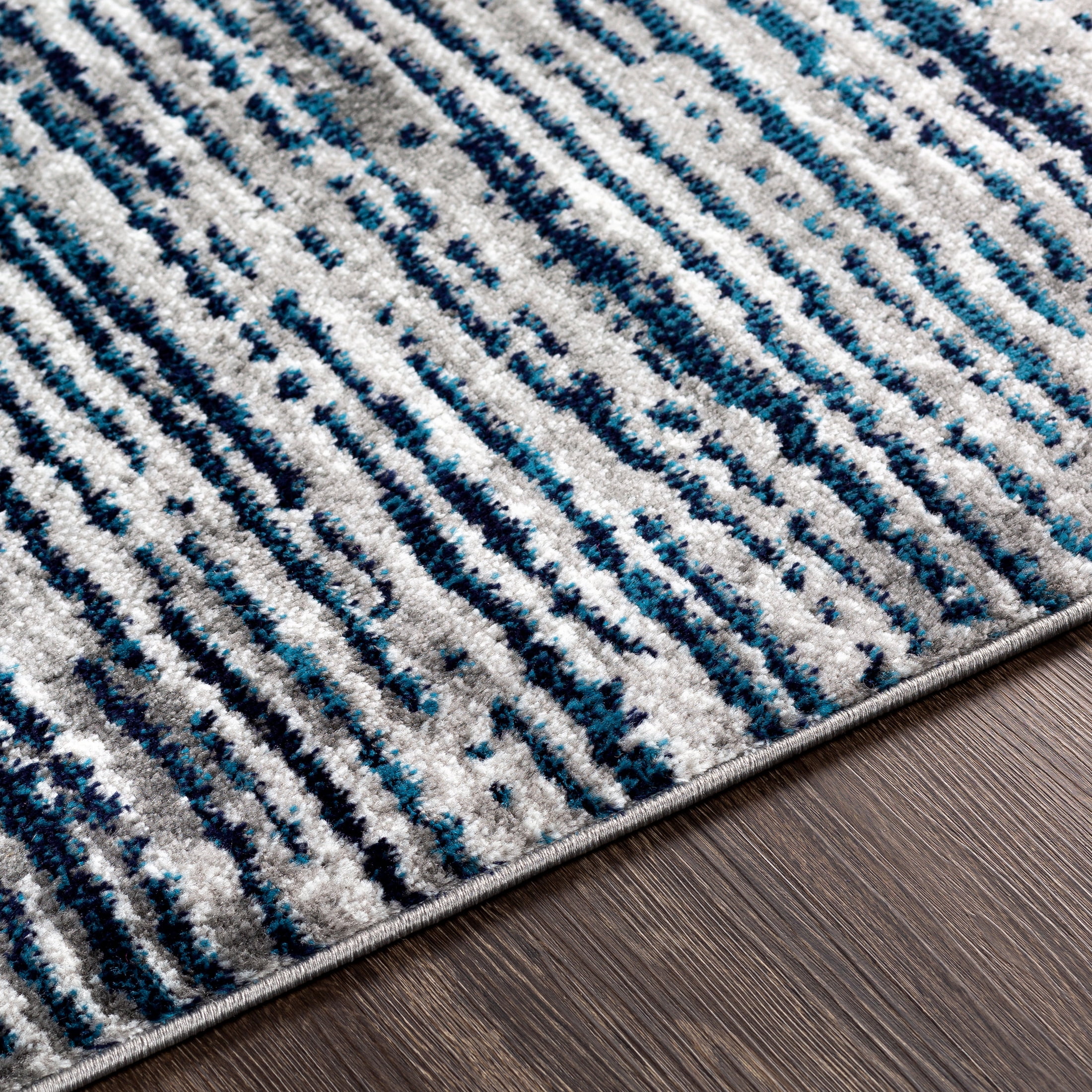 Livabliss Area Rugs for Living Room, 8x10 Monte Carlo Modern Blue Rug, Bedroom Dining Room Home Decor Stain Resistant Carpet (7'10" x 10'2")
