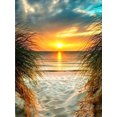 thumbnail image 1 of Juego de pintura de diamante 5D DIY para niños adultos de 30 x 40 cm: paisaje costero al atardecer, artesanías de bordado de diamantes completos, juego de pintura de diamantes de imitación de cristal, 1 of 5
